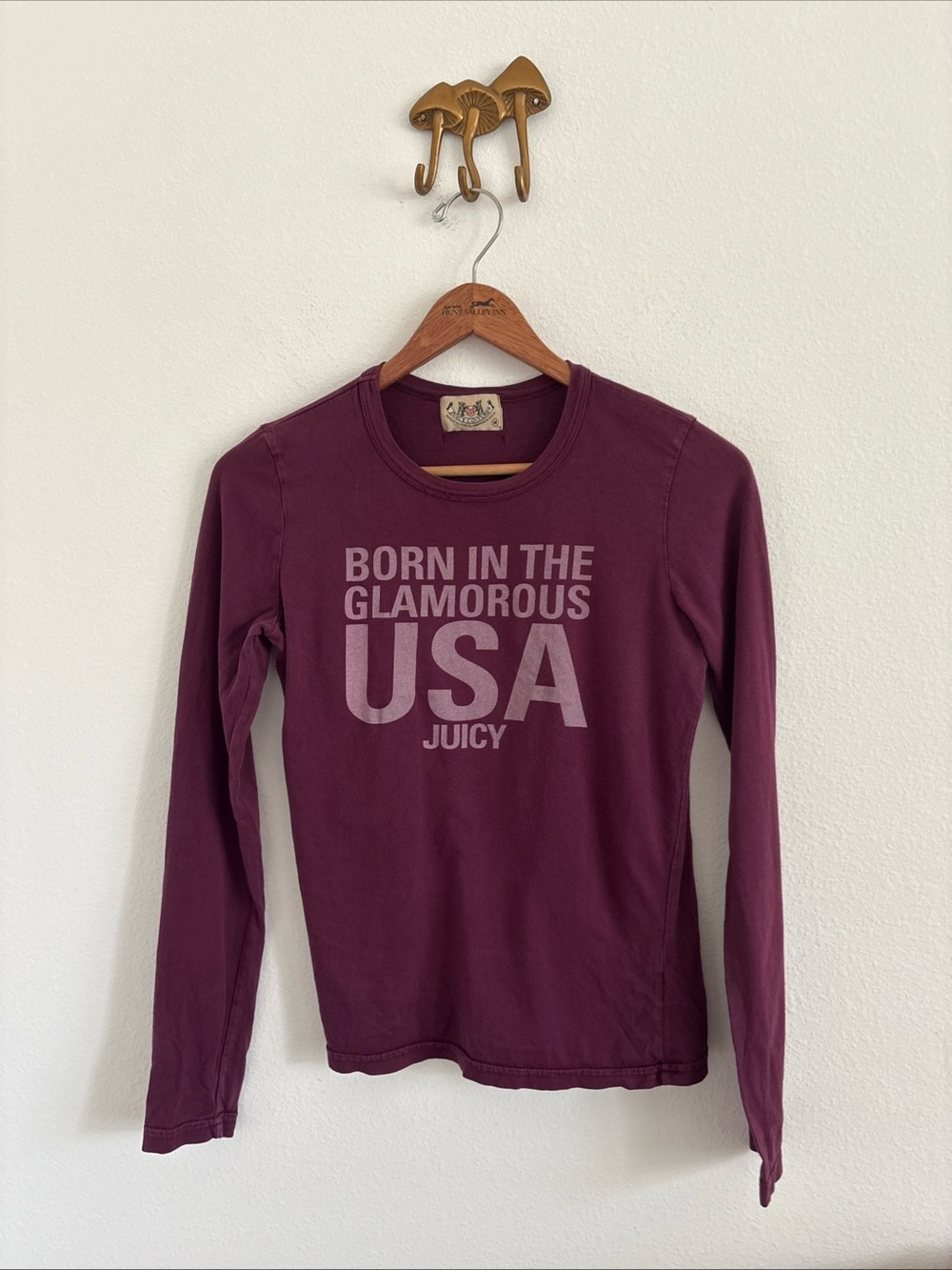 Vintage Juicy Couture Made in the Glamorous USA Long Sleeve Top size Medium